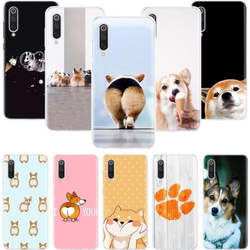 Cute Corgi Dog Phone Case For Xiaomi Mi Note 10 11 9 8 10T 9T CC9 A1 A2 A3 5X 6X Pocophone F1 X3 F2 Pro Lite Coque Cover