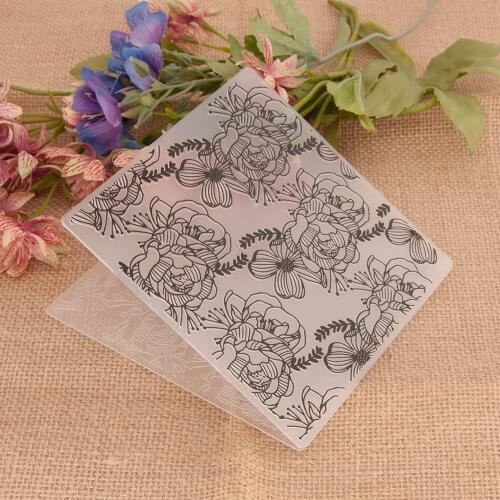 KLJUYP Rose Flowers Plastic Embossing Folders for DIY Scrapbooking Paper Craft/Card Making Decoration Supplies