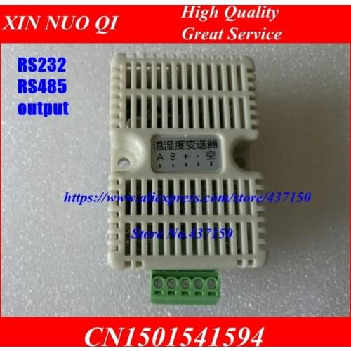 4-20MA 0-10V DIN Temperature humidity transmitter RS232 and RS485 output Modbus module temperature and humidity sensor