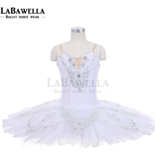 Girls sleeping beauty nutcracker professional ballet tutu white performance pancake stage costume tutu JY001A