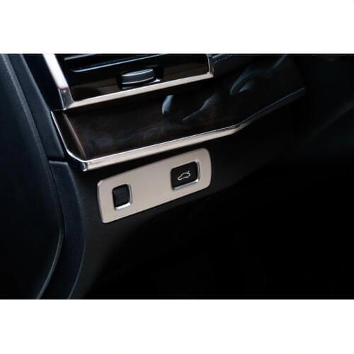 For VOLVO 2015-2018 XC90 S90 V90 Car Styling Car Headlights Lamp Switch Cover Stainless Steel Decorative Trim Frame Sticker