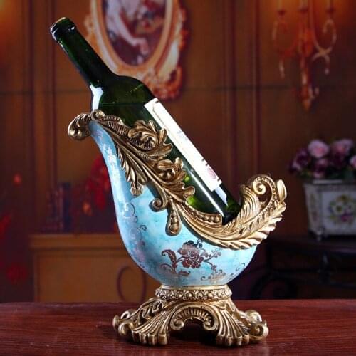 European ceramics retro American country home decorations ornaments painted wine rack bottle rack