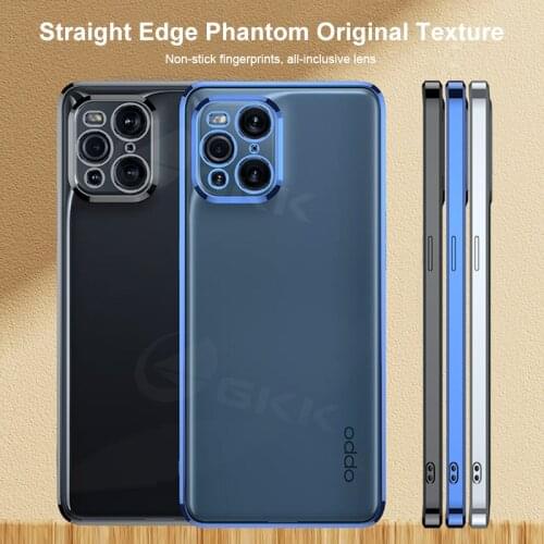 GKK Original Case For OPPO Find X3 Pro Case Luxury Transparent Plating Anti-knock Soft With Film Case Cover For OPPO Find X3 Pro