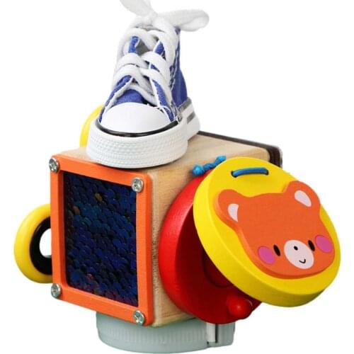 Baby Busy Brick Early Childhood Educational Busy Stacking Toy Lock Key Match Skills Learning Board Early Educational Toys