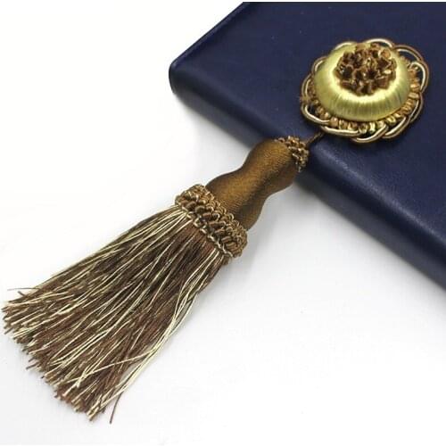 KONYOUNG Factory Wholesale Curtain Home Textile Accessories Curtain Fimbrilla SUNFLOWER Hanging Ball Pin Tassel