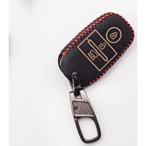Classic style leather car key cover case for kia ceed rio sportage r k3 k4 k5 ceed sorento cerato optima 2015-2018 key case