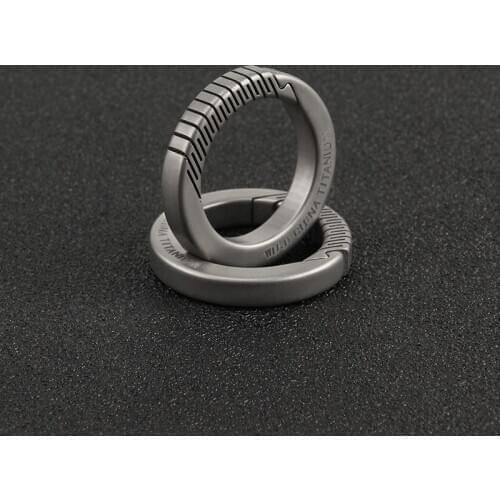 Round Key Ring Titanium Alloy Keyring Round Titanium Ring Outdoor EDC Tool Keychain Car Accessories