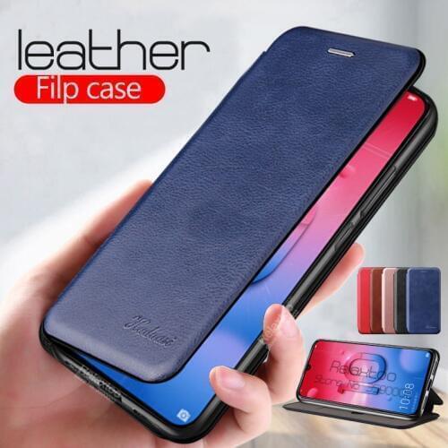Leather Flip Magnetic case For huawei honor 10 lite 9 light 10i 9x 9a 9c 9s 20 nova 5T p30 p20 p40 pro P smart 2019 phone Cover