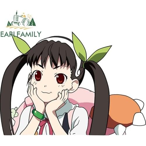 EARLFAMILY 13cm x 9.5cm for Hachikuji Mayoi Car Door Car Stickers Bumper Window Fashion Scratchproof Waterproof skateboard Decal