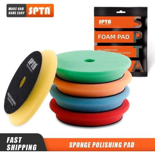 Bulk Sales) SPTA 3"(80mm)/5"(125mm)/6"(150mm) Car Spong Buffing Polishing Pads & Buffing Pads For DA/RO/GA Car Buffer Polisher