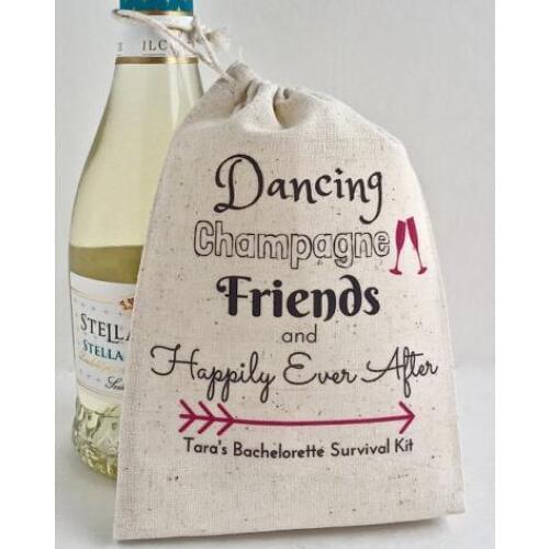 Custom dancing Bachelorette Hangover recovery emergancy Survival Kit wedding favor gift bags bridal shower party Candy pouches