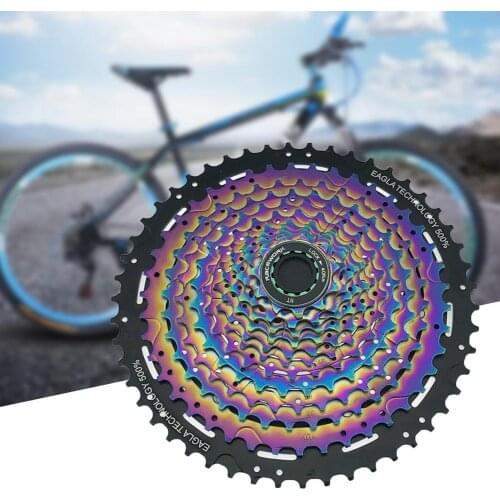 12 Speed 11-50T Colorful MTB Mountain Bike Cassette Dazzling Freewheel Ultralight Wear-resistant Steel Bicycle Flywheel
