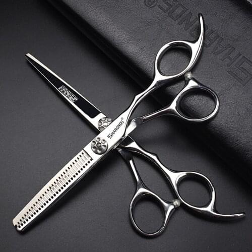 Hairdressing scissors genuine haircut flat cut hair stylist professional freehand cut bangs barber shop