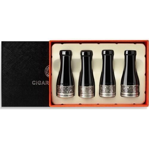Gadgets Silver Gold Pure Copper Resin Cigar Pipe Case Holder Nozzle 4 Sizes Cigar Holder Smoke Nozzle Tip