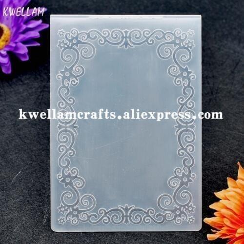 Leaves Frame Plastic Embossing Folder For Scrapbook DIY Album Card Tool Plastic Template 10.6x14.5cm KW7081001