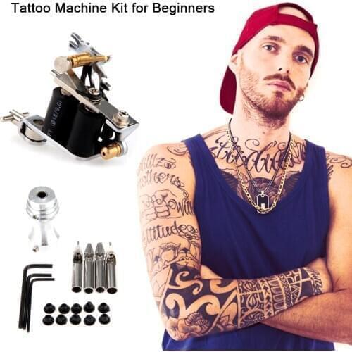 Complete Tattoo Machine Kit for Beginners Tattoo Needles Tattoo Supplies