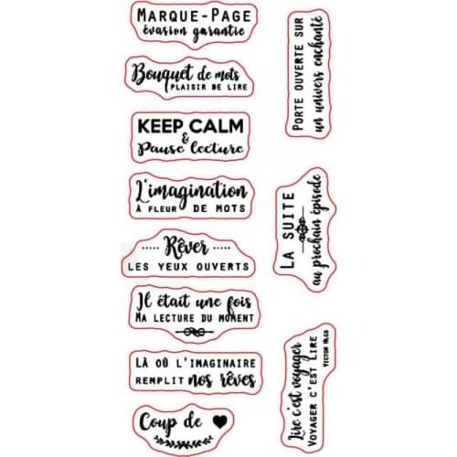 French words/Pause Lecture Transparent Clear Stamp/Seal for DIY scrapbooking/photo album Decorative clear stampA324