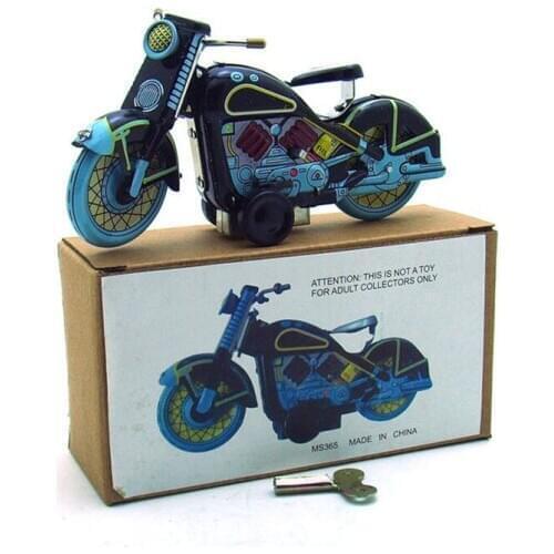 Retro Motorcycle Decoration 13cm Tin Toy Clockwork Adult Collectible Creative Gift Toys Farm Photography Props Wholesale Figures
