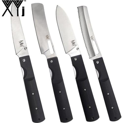 Folding Knife XYj Logo Quality Steel Packet Camping Outdoor Kitchen Cooking Tool Ru Overseas Warehouse Fast Delivery Slicer
