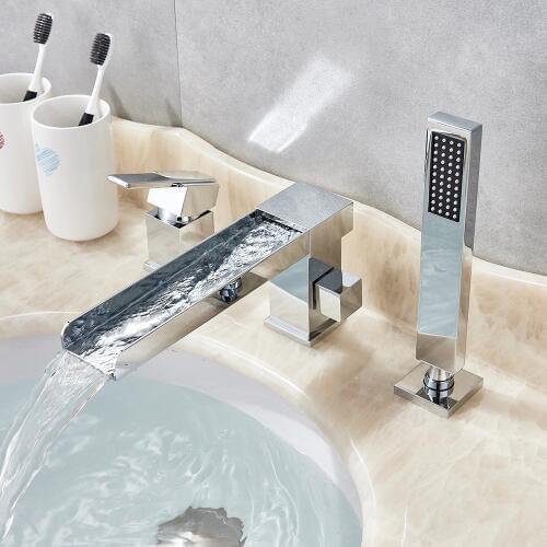 Basin Faucets Brass Bathroom Faucet Vessel Sinks Mixer Vanity Tap Swivel Spout Deck Mounted Washbasin Faucet Hot and Cold Water