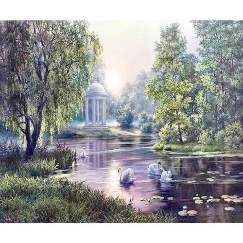 Snowing style Embroidery Counted Cross Stitch Kits Needlework - Crafts 14 ct DMC Color DIY Arts Handmade Decor A1539