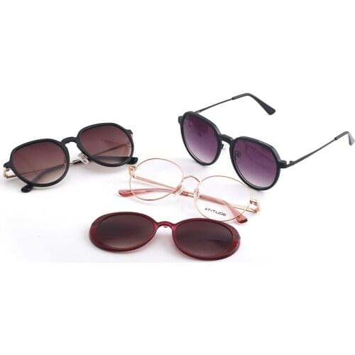 NEW STANDING Sunglasses For Women Flexible 2 in 1 Magnet Clip On Eyeglasses Magnetic Myopia Prescription Sun Glasses Men