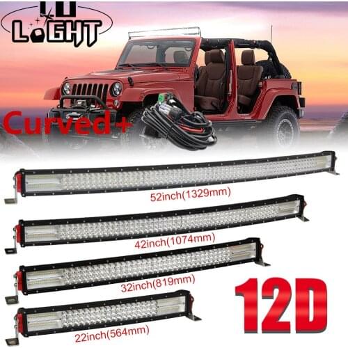 CO LIGHT 22 32 42 52 inch 12D Curved LED Light Bar Combo 12V 24V Off-Road Led Bar For SUV 4X4 Lada Uaz Truck Auto Driving Light