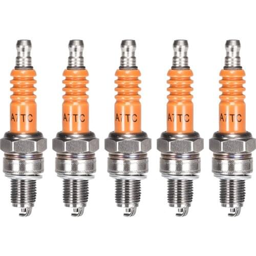 Uxcell A7TC Spark Plug for for 50cc 70cc 90cc 110cc Dirt Bike ATV Moped Scooter , 5pcs