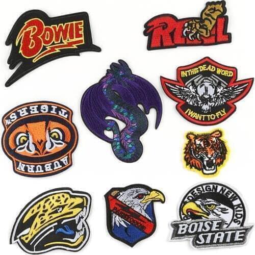 High Quality 3D Clothing DIY Patches Bald Eagle Evil Pterosauria Fly Dragon Cool Embroidered Iron on Badge