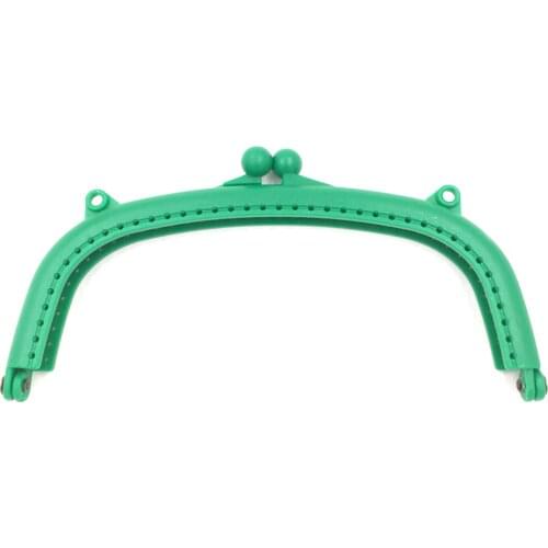 Green Arch 16cm Plastic Purse Frame Kiss Clasp Clutch Buckle Handmade Handbag Handle Luggage&Bag Hardware Accessories Changement