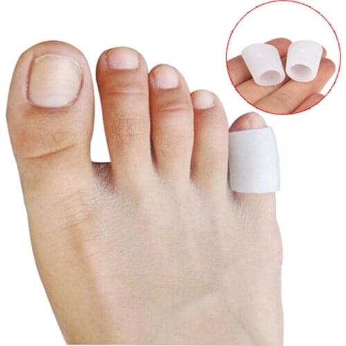 1 Pair Silicone Gel Little Toe Tube Corns Blisters Corrector Pinkie Protector Gel Bunion Toe Finger Protection Gel Sleeve
