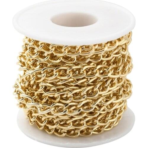 1 Roll 5m Aluminum Twisted Curb Chains for DIY Necklaces Bracelets Materials Jewelry Making Findings