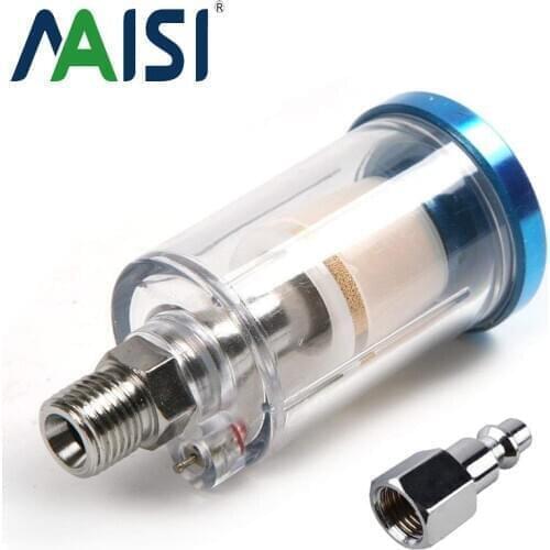 1pc 2pc Air Compressor Filter Oil Water Separator Air Dryer for Spray Gun and Air Tools Air Line 1/4" NPT with Quick Connector