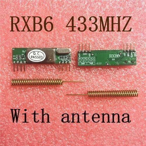 10pcs X RXB6 433Mhz Superheterodyne Wireless Receiver Module With antenna Free Shipping