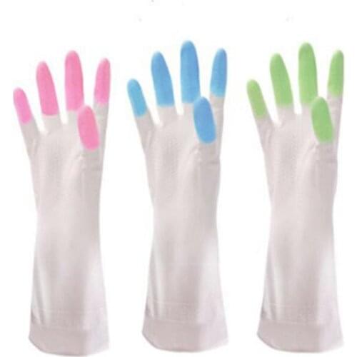 MENS Womens Non-slip Thicken Rubber Waterproof Housework Winter Gloves 3Pairs