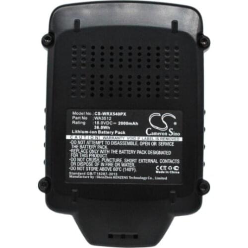 Cameron sino 2000mah battery for AL-KO Rasentrimmer GTLi 18V Comfort for WORX RW9161 WG151 WG151.5 WG151E WG151E.5 WG251