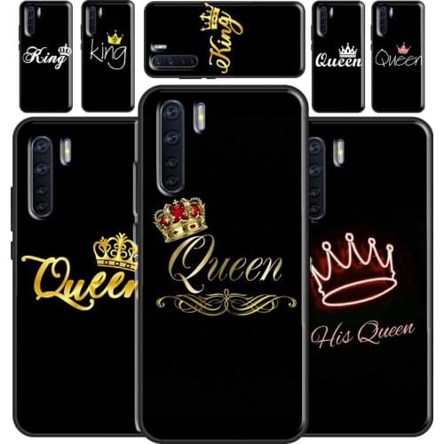 King Queen Crown Case For OPPO A93 A91 A83 A5 A9 A31 A53 2020 A52 A72 A15 A3S A5S F5 Find X3 Pro Cover Capa