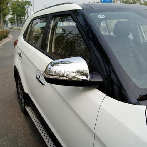 For Hyundai Creta IX25 2014 2015 2016 With Turn Signl Light 2pcs Chrome Car Exterior Side Mirror Cover Protector Rearview Trim