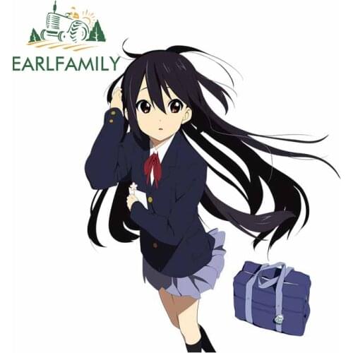 EARLFAMILY 13cm x 10.7cm For K-on Vinyl Car Stickers Refrigerator Decal Funny Waterproof Sticker Occlusion Scratch Decoration