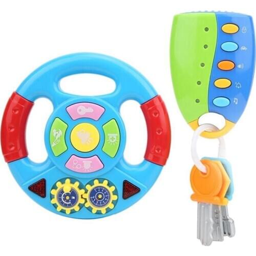 Electronic Steering Wheel Toy with Light Simulation Car Driving Sound Steering Wheel Kids Children Music Educational Toy