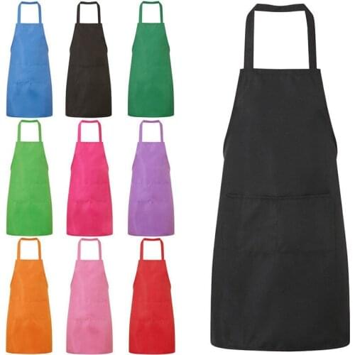 Cooking Baking Apron Kitchen Apron Restaurant Apron Womens Family Sleeveless Apron Kitchen Convenience Solid Color Apron