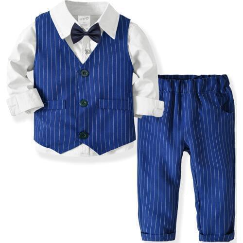Oklady 2019 3pcs set autumn childrens leisure clothing sets boy suit vest gentleman clothes for weddings formal clothing Suit