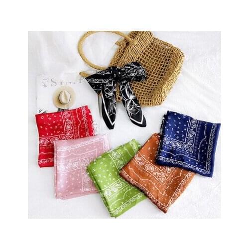70*70cm Cashew Small Square Scarf Women All-match Professional Small Neckerchief Retro Decorative Korean-Style Small Scarf women