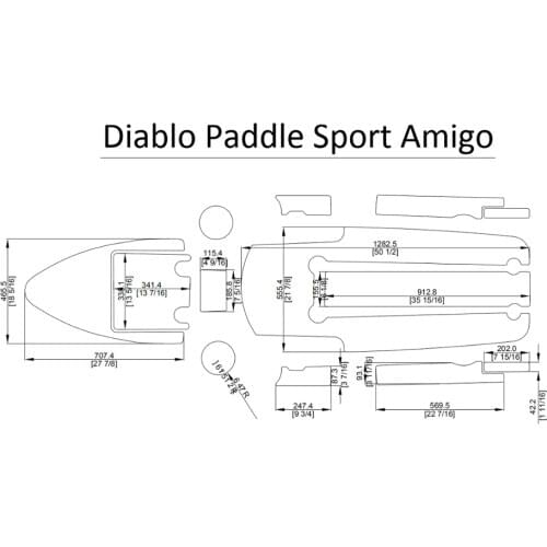 Diablo Paddle Sport Amigo Kayak Boat EVA Decking Mat Pads Kit 1/4"
