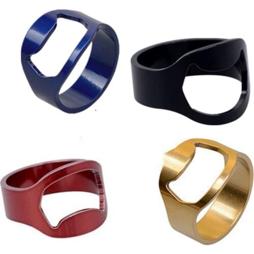 22MM Portable Mini Ring Beer Bottle Opener Stainless Steel Finger Ring-shape Bottle Beer Cap Opening Remove Kitchen Bar Tools