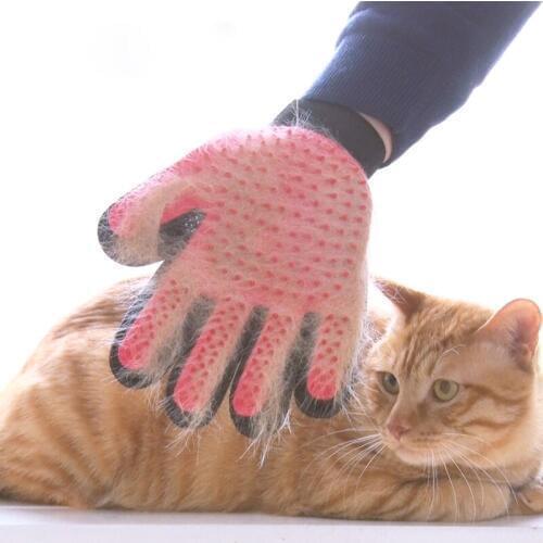 Deshedding Brush Glove for Animal Cat Supplies Pet Gloves Hair Comb Five Finger Glove For Cat Grooming Supplies Cat Pet Clean