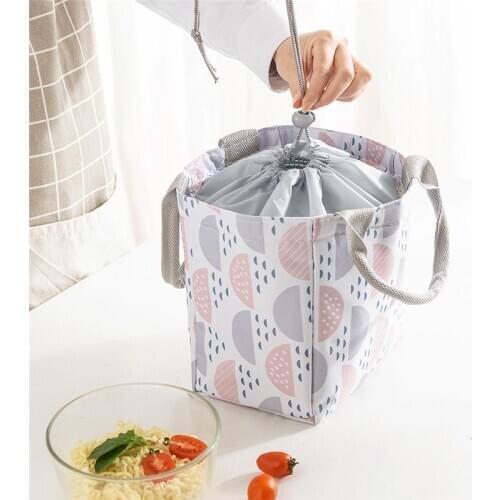 Portable Cooler Lunch Box For Kids Women Lunch Bags Thermal Insulated Picnic Bag Tote Foods Container Bags For Outdoor Travel