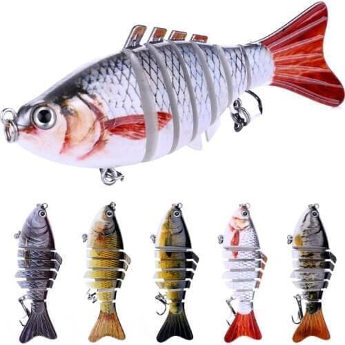 Hengjia 1pcs 10cm 15g 7-segment Swimbait Jointed Bait Crankbait Artificial Hard Wobbler Trolling Lure Bass Pike Fishing Tackle