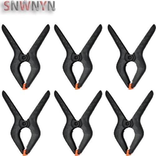Adjustable 1/6PCS 3inch Plastic Nylon Woodworking Spring Clamps Woodworking Tools Spring Clip Carpentry Clamps
