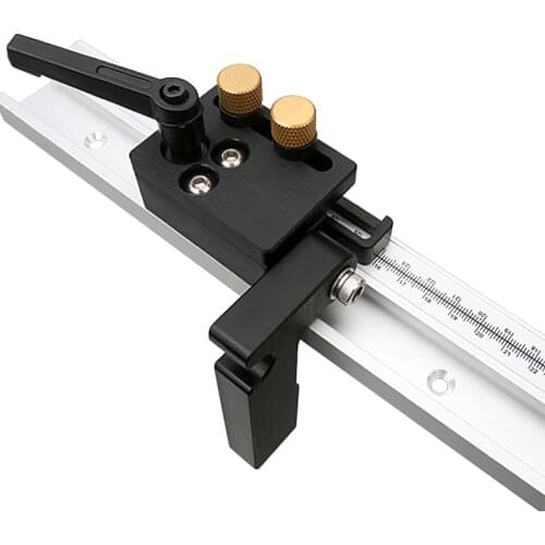 Miter T-Track Stop Adjustable T Slot Stopper Sliding Limiter Locator for Woodworking Table Saw DIY